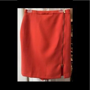 Front side zip lined skirt